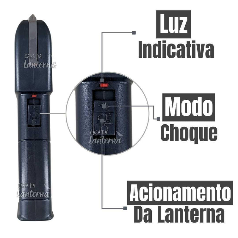 Máquina de Choque Taser Com Lanterna Led