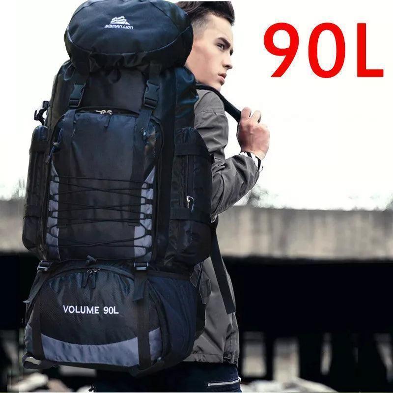 Large 90L Travel Bag Camping Backpack Hiking Army Climbing Bags Mountaineering Sport Bag Outdoor Shoulder Rucksack Men Women - Selvans