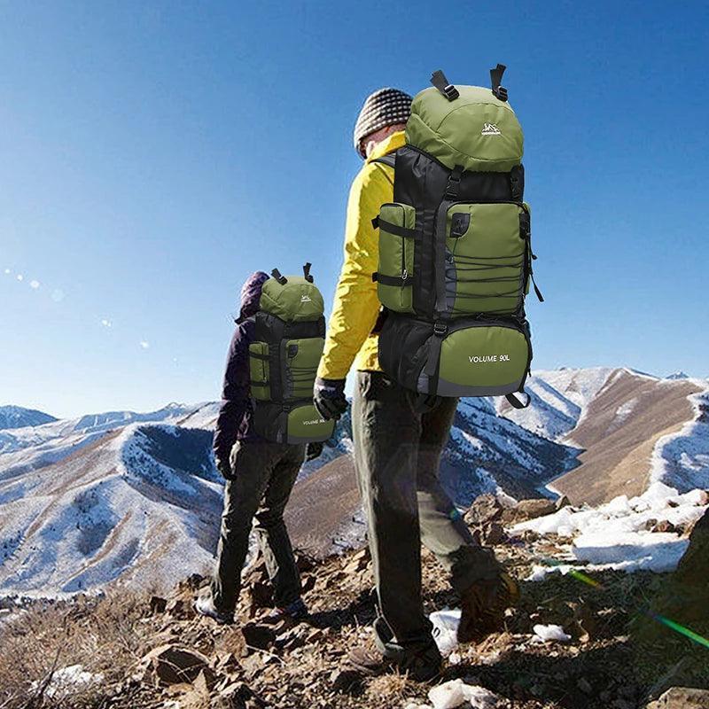 Large 90L Travel Bag Camping Backpack Hiking Army Climbing Bags Mountaineering Sport Bag Outdoor Shoulder Rucksack Men Women - Selvans